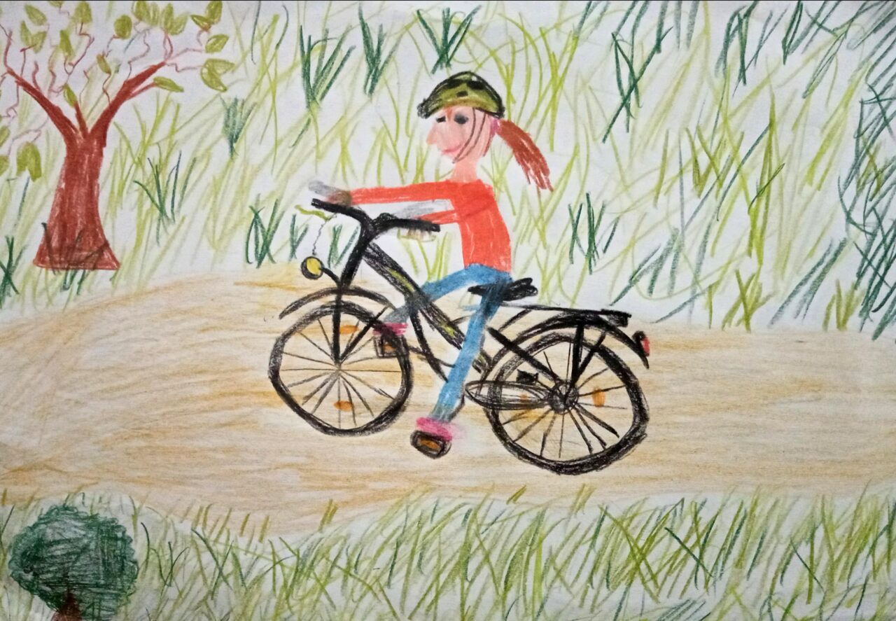 Mein Fahrrad und ich - Kunst in der 4. Klasse